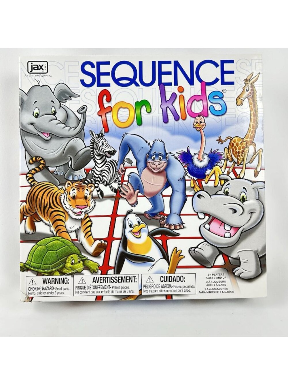 Jax Ltd Sequence for Kids Matching Game 2018 for 2-4 Players